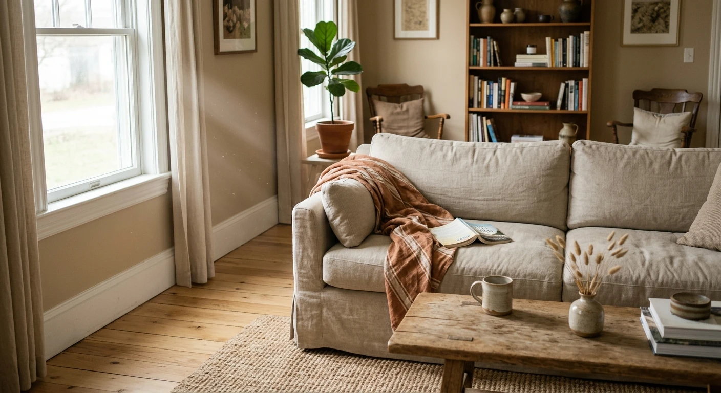 Benjamin Moore Manchester Tan HC-81 on an interior wall