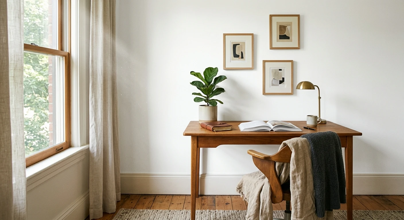 Benjamin Moore Chantilly Lace OC-65 on an interior wall