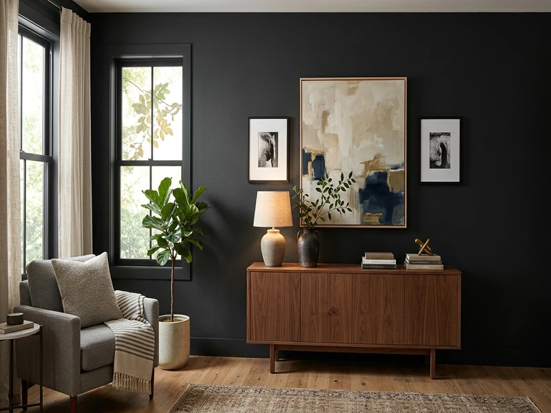 Behr Cracked Pepper PPU18-01 on an interior wall