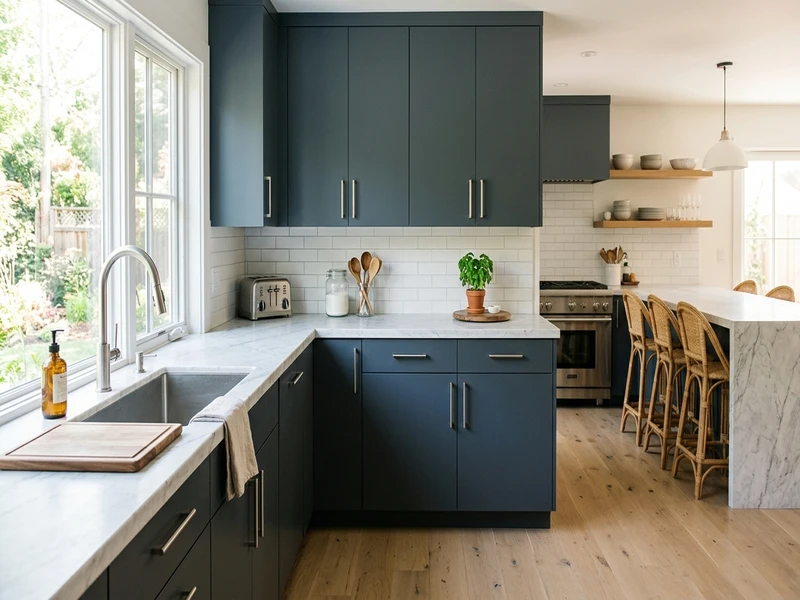 Benjamin Moore Chelsea Gray HC-168 on kitchen cabinets