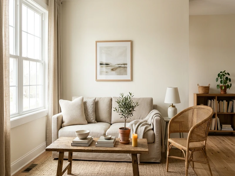 Sherwin-Williams Alabaster SW 7008 on an interior wall