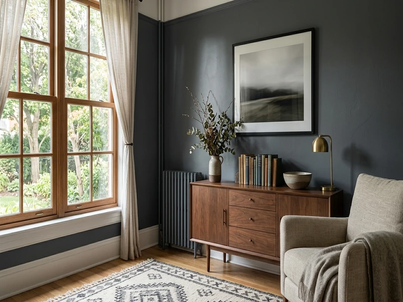 Sherwin-Williams Peppercorn SW 7674 on kitchen cabinets