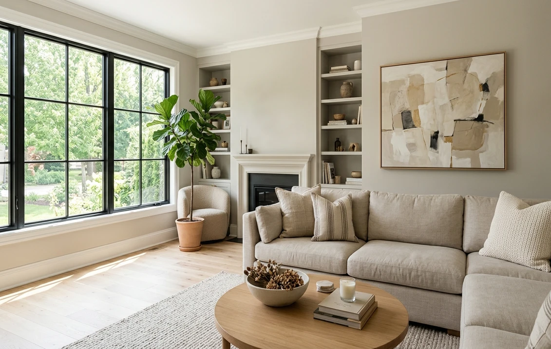 Sherwin-Williams Agreeable Gray SW 7029 on an interior surface