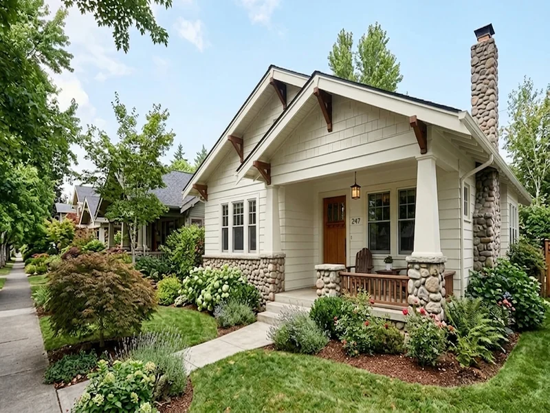 US home shown in Polar Bear Behr 75