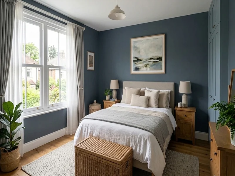 US home shown in Hale Navy Benjamin Moore HC-154