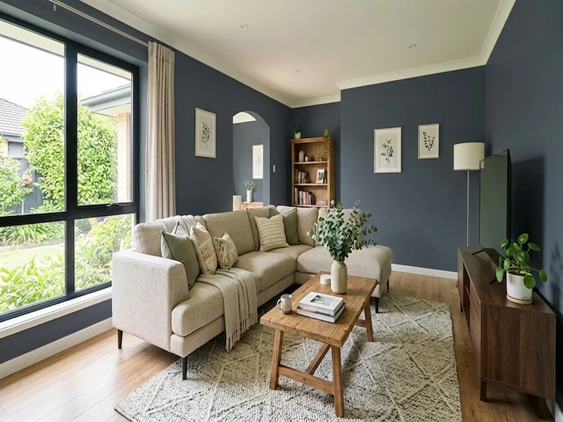 US home shown in Hale Navy Benjamin Moore HC-154