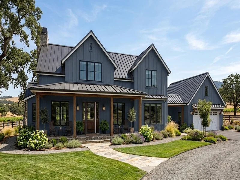 US home shown in Hale Navy Benjamin Moore HC-154