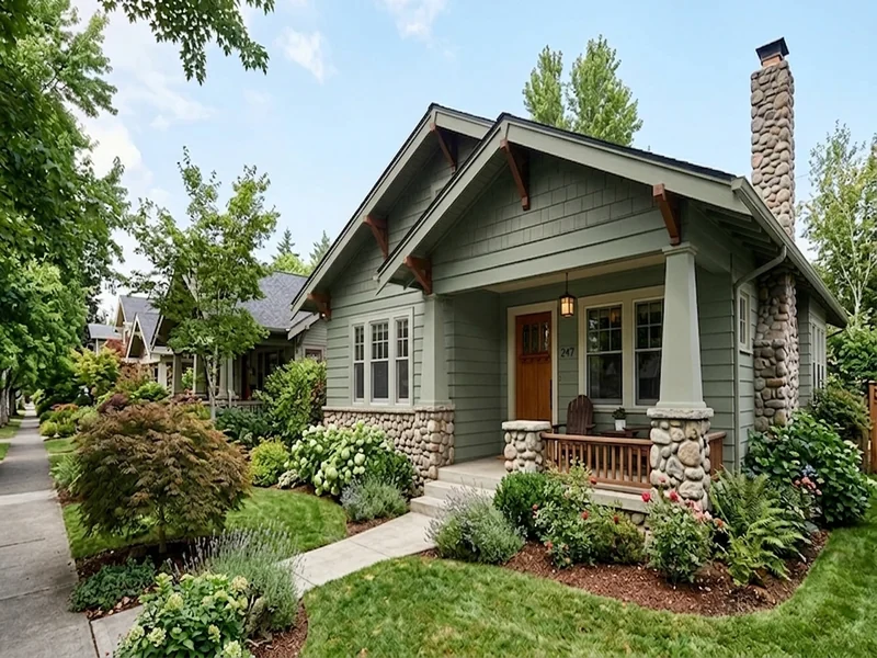 US home shown in Pewter Green Sherwin-Williams SW 6208