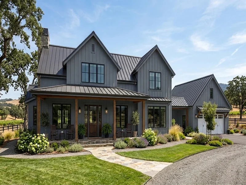 US home shown in Hale Navy Benjamin Moore HC-154