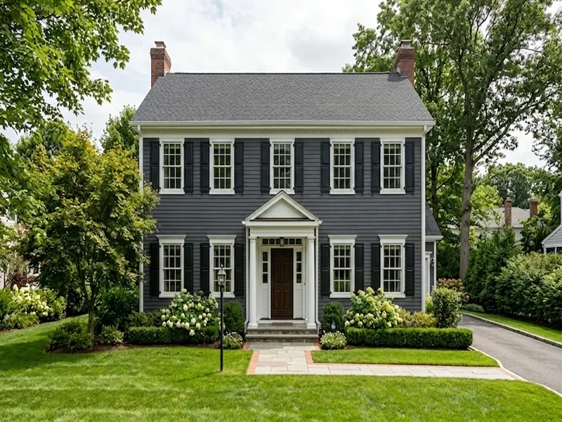 US home shown in Iron Ore Sherwin-Williams SW 7069