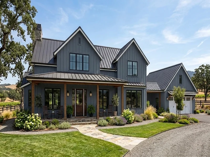 US home shown in Hale Navy Benjamin Moore HC-154