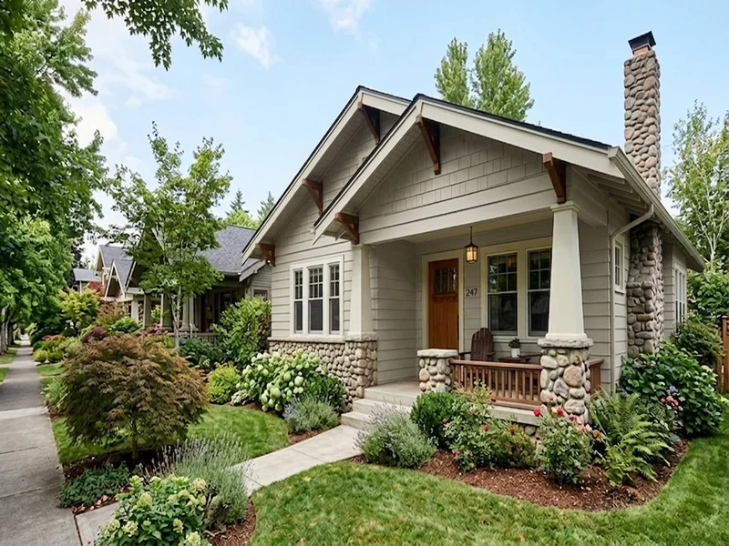 US home shown in Repose Gray Sherwin-Williams SW 7015