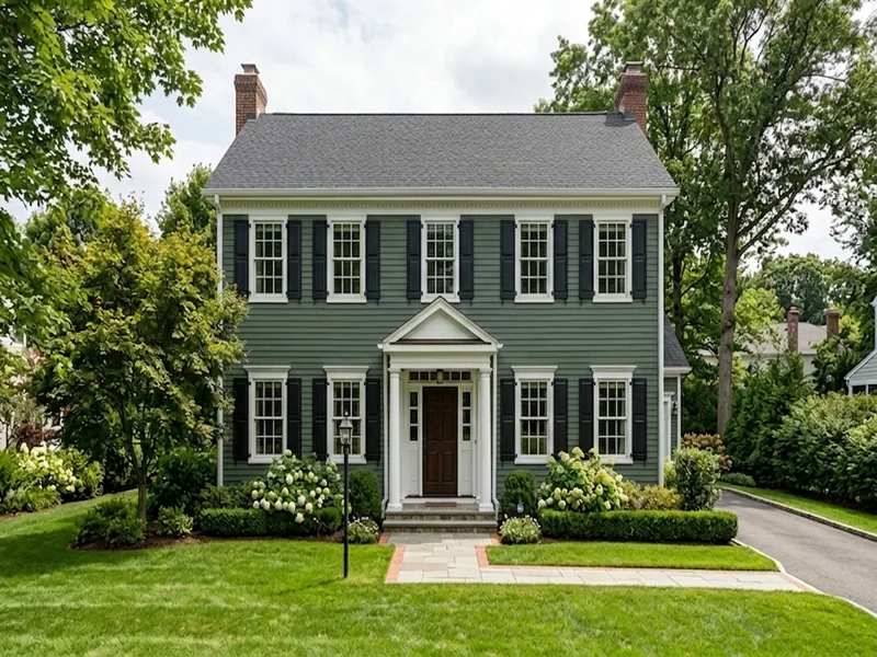 US home shown in Rosemary Sherwin-Williams SW 6187