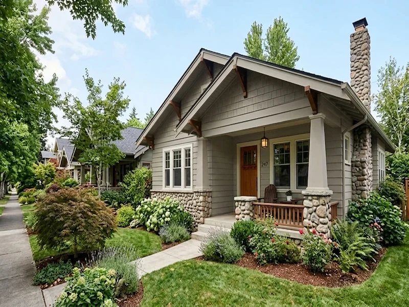 US home shown in Dorian Gray Sherwin-Williams SW 7017