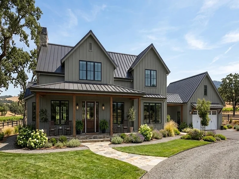 US home shown in Kendall Charcoal Benjamin Moore HC-166
