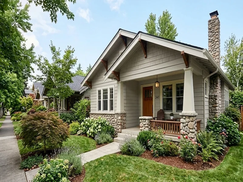 US home shown in Repose Gray Sherwin-Williams SW 7015