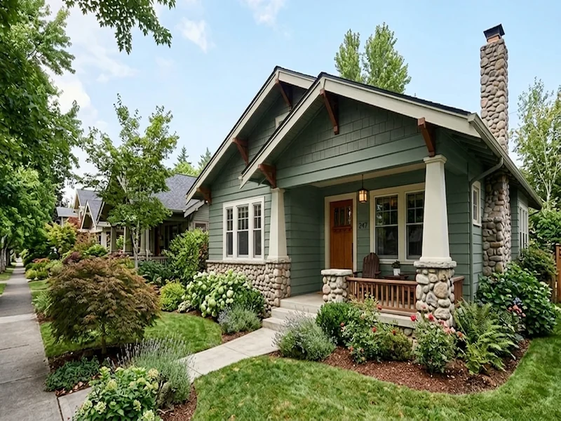 US home shown in Hidden Gem Behr N430-6A