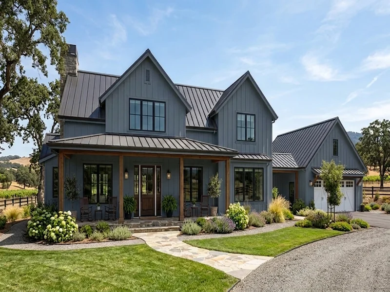 US home shown in Hale Navy Benjamin Moore HC-154