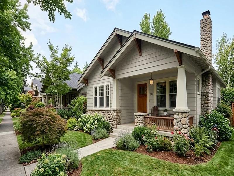 US home shown in Repose Gray Sherwin-Williams SW 7015