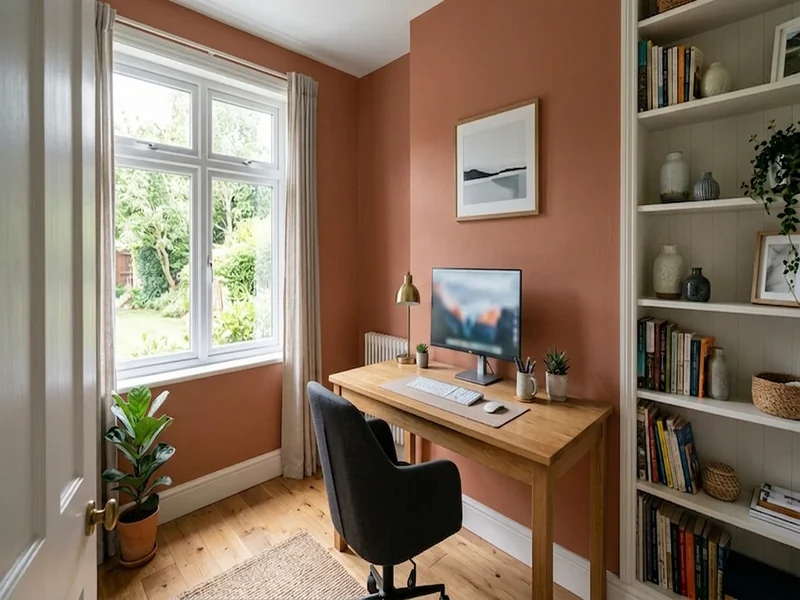 US home shown in Cavern Clay Sherwin-Williams SW 7701