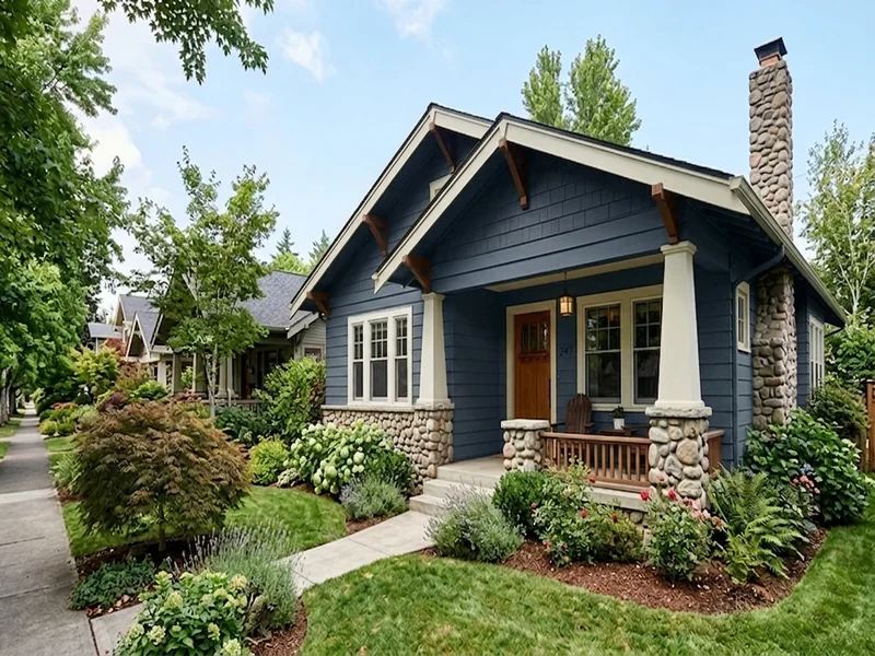 US home shown in Naval Sherwin-Williams SW 6244
