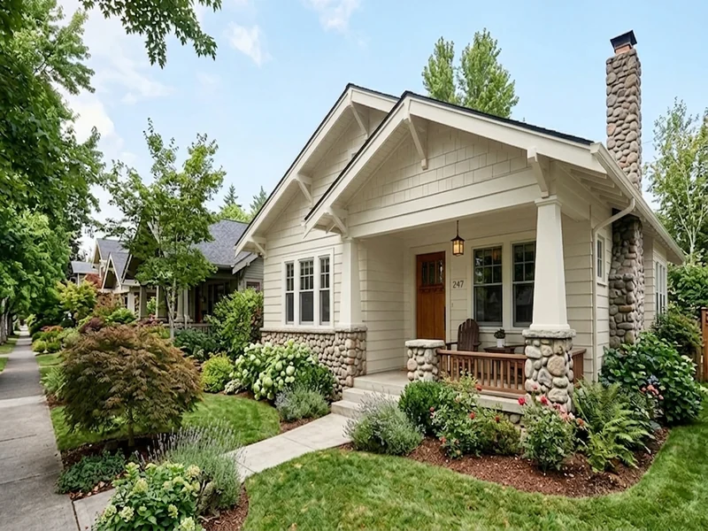 US home shown in Swiss Coffee Benjamin Moore OC-45