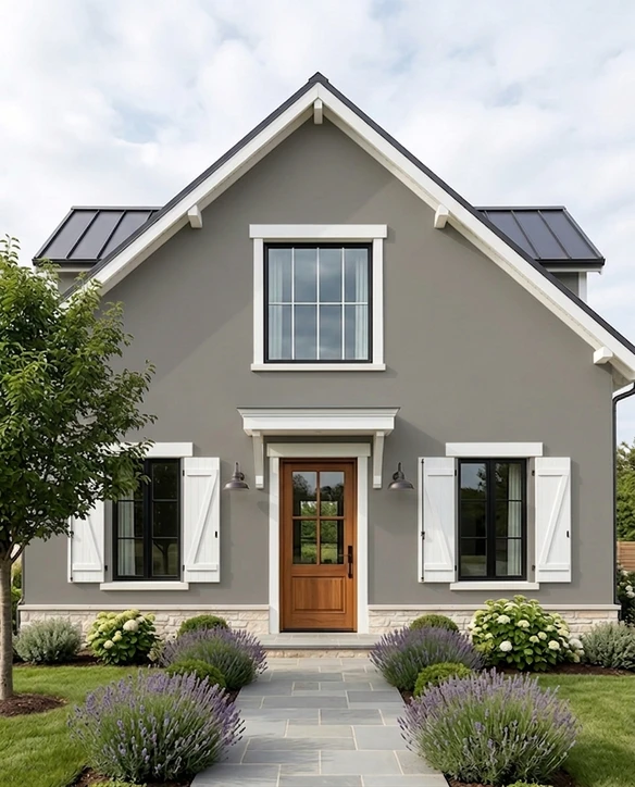 Charcoal + White Trim — Modern Farmhouse