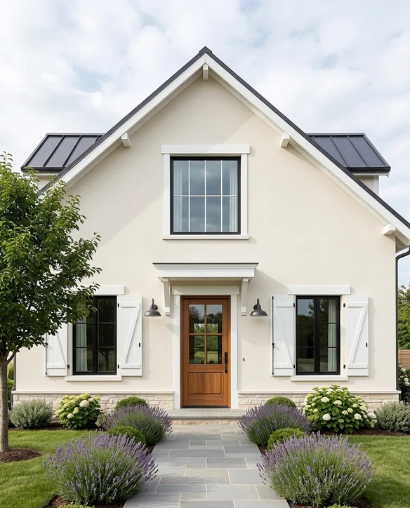 Before — facade without Charcoal + White Trim (Modern Farmhouse)