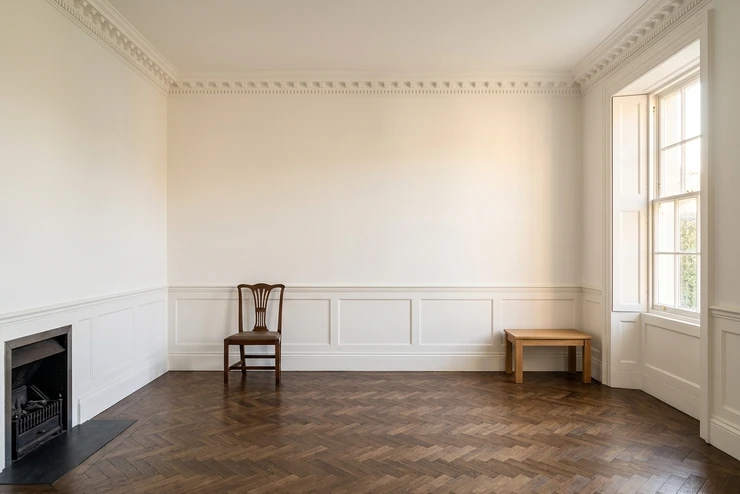 Before — facade without Eating Room Red + Wimborne White (Georgian Townhouse)