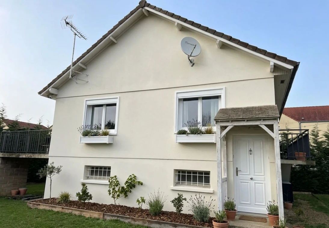 Before — facade without Duck Egg Blue + Brilliant White (Coastal Cottage)