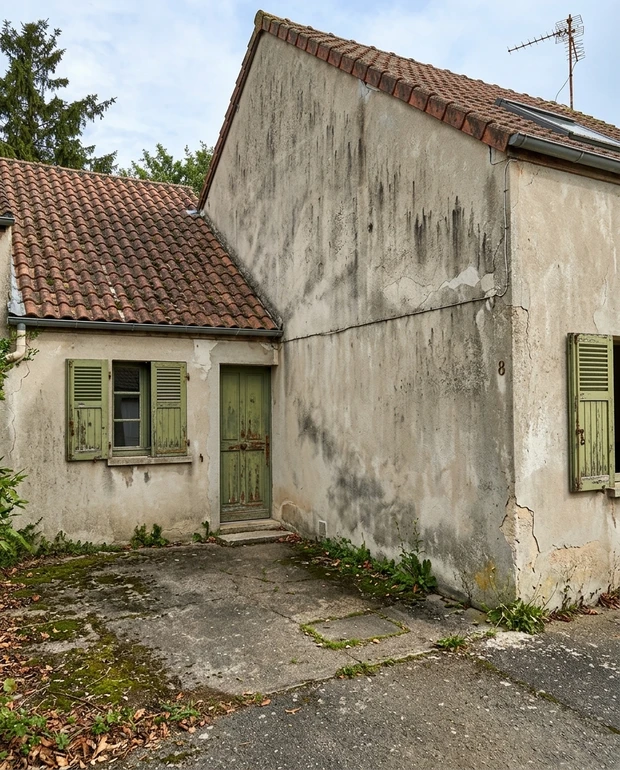 Avant — facade sans Blanc Casse + Vert Olive (Meridional)