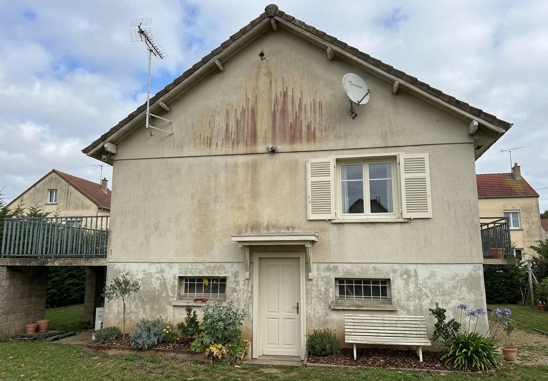 Avant — facade sans Bleu Canard + Blanc Casse (Bord de Mer)