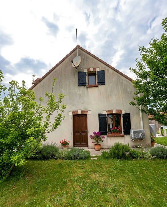 Avant — facade sans Terracotta + Noir Profond (Mediterraneen Chic)