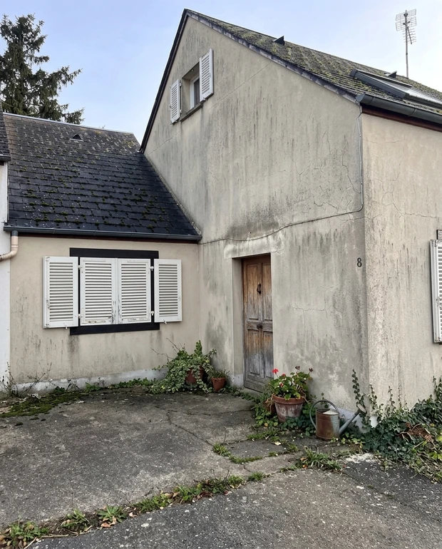 Avant — facade sans Vert Sauge + Blanc Casse (Campagne)