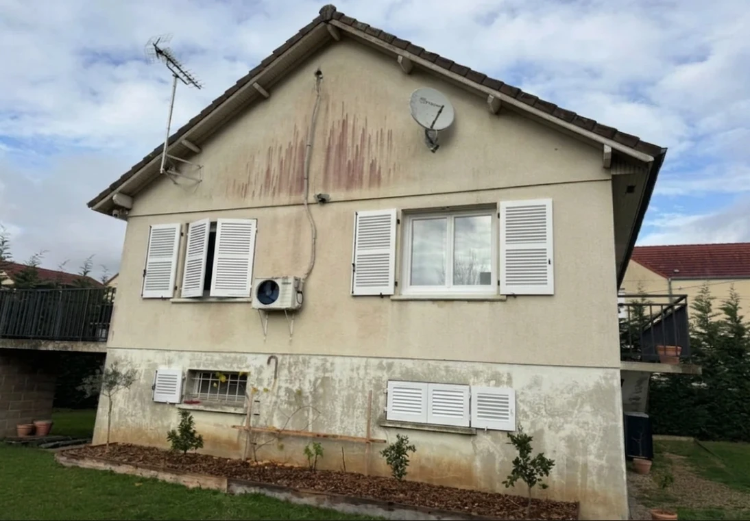 Avant — facade sans Vert Sauge + Blanc Pur (Campagne)