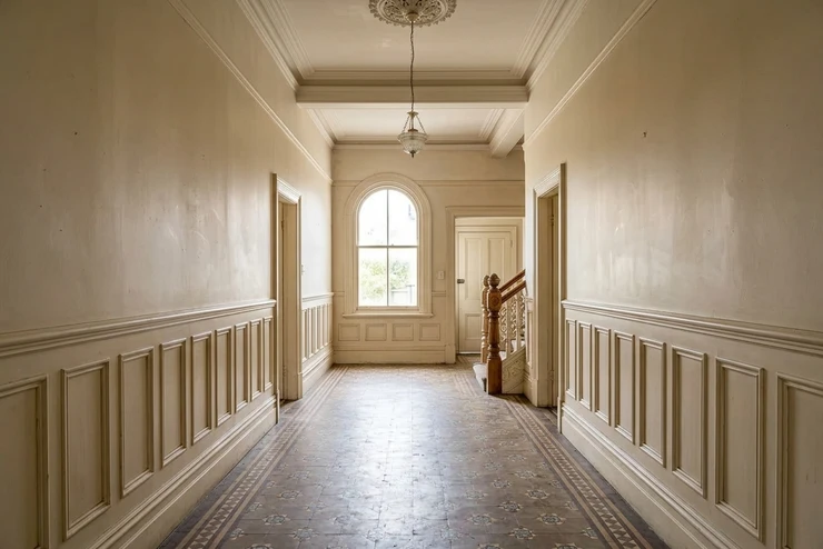 Before — facade without Soft Rose + Wimborne White (Edwardian)