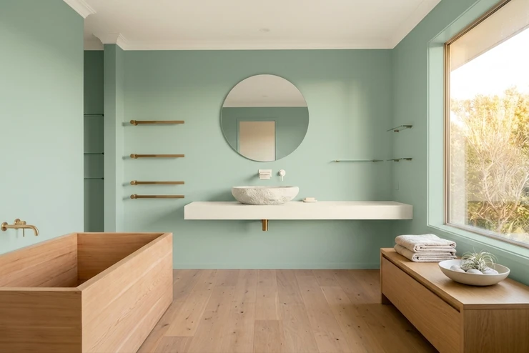 Vert Céladon + Blanc Cassé - Spa zen