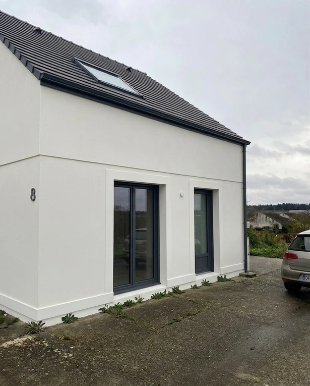 Reinweiss + Anthrazitgrau — Modern Minimalistisch