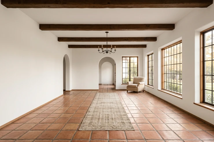 Before - facade without Terracotta Clay + Antique Cream (Mediterranean Revival)
