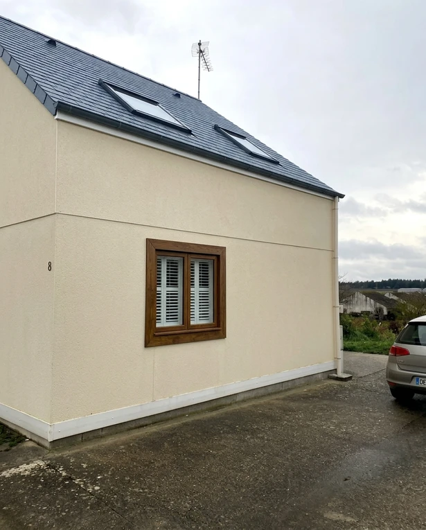 Before — facade without Lime White + Welsh Slate (Traditional British)