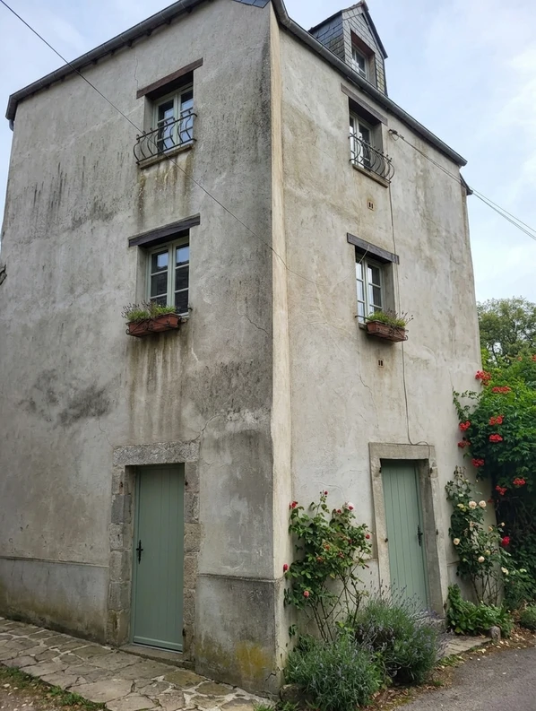 Before — facade without White Cotton + Sage Green (Treron) (Modern Cottage)