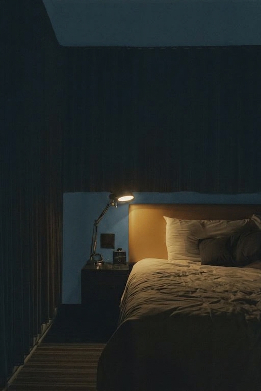 After - facade in Terra Cotta Tile (BM Audubon Russet HC-51) with Soft Cream on the ceiling, baseboards, trim, wardrobe doors (Bohemian Global)