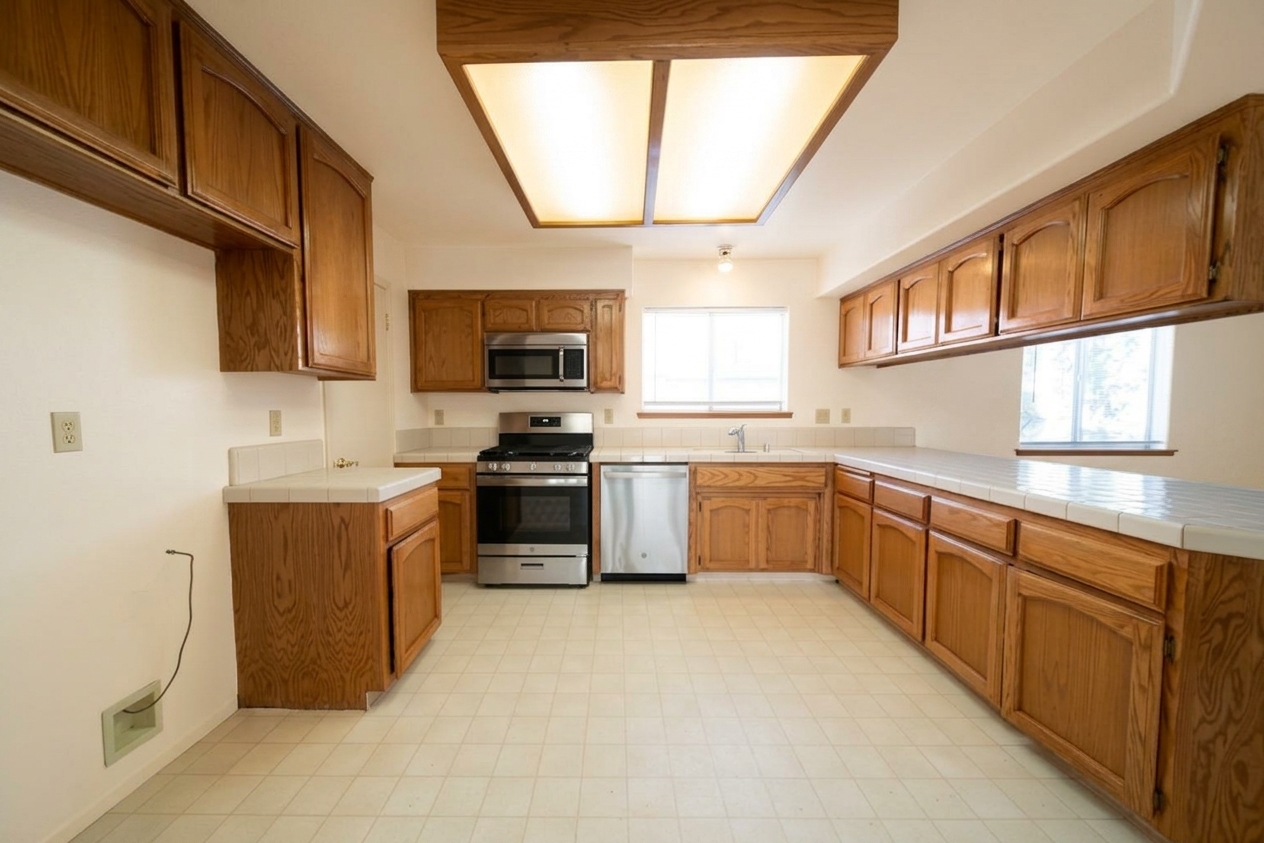 Apres - facade Blanc Casse (RAL 9001) et Noir Mat Profond sur les caissons bas, robinetterie, suspensions (Moderne contraste)