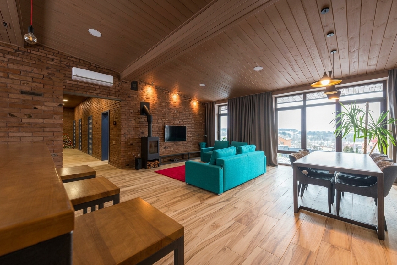 Ozeanblau + Reinweiss - Gruenderzeit Altbau Esszimmer