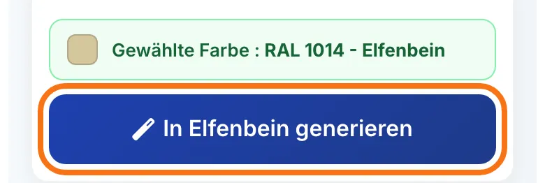 Die Schaltfläche „In … generieren“ mit dem Farbnamen