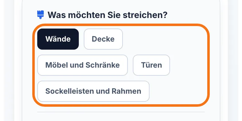 Die Flächen des Innenraum-Simulators