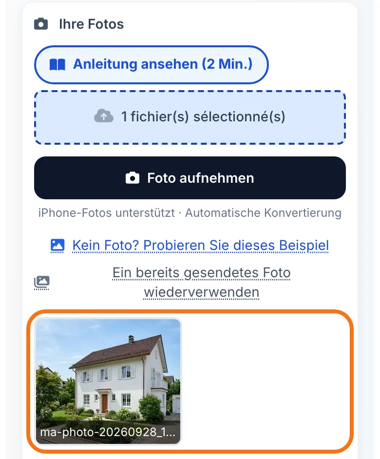 Das Originalfoto neu geladen, ohne Farbe