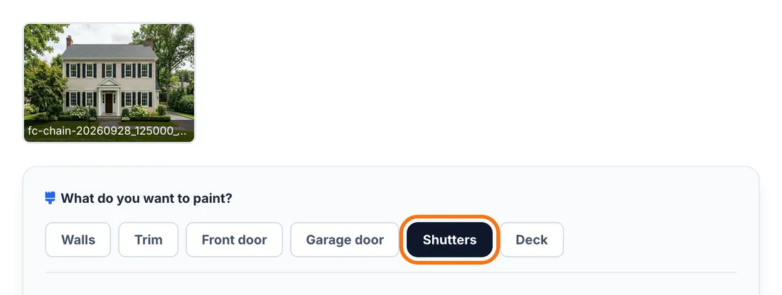 The latest result loaded again, with “Shutters” selected