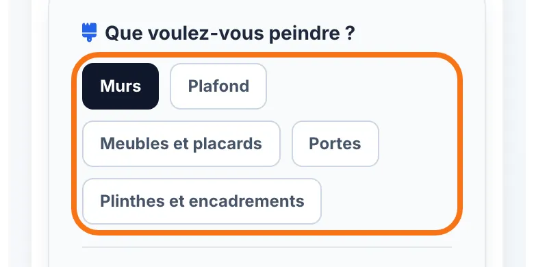 Le choix des surfaces du simulateur intérieur